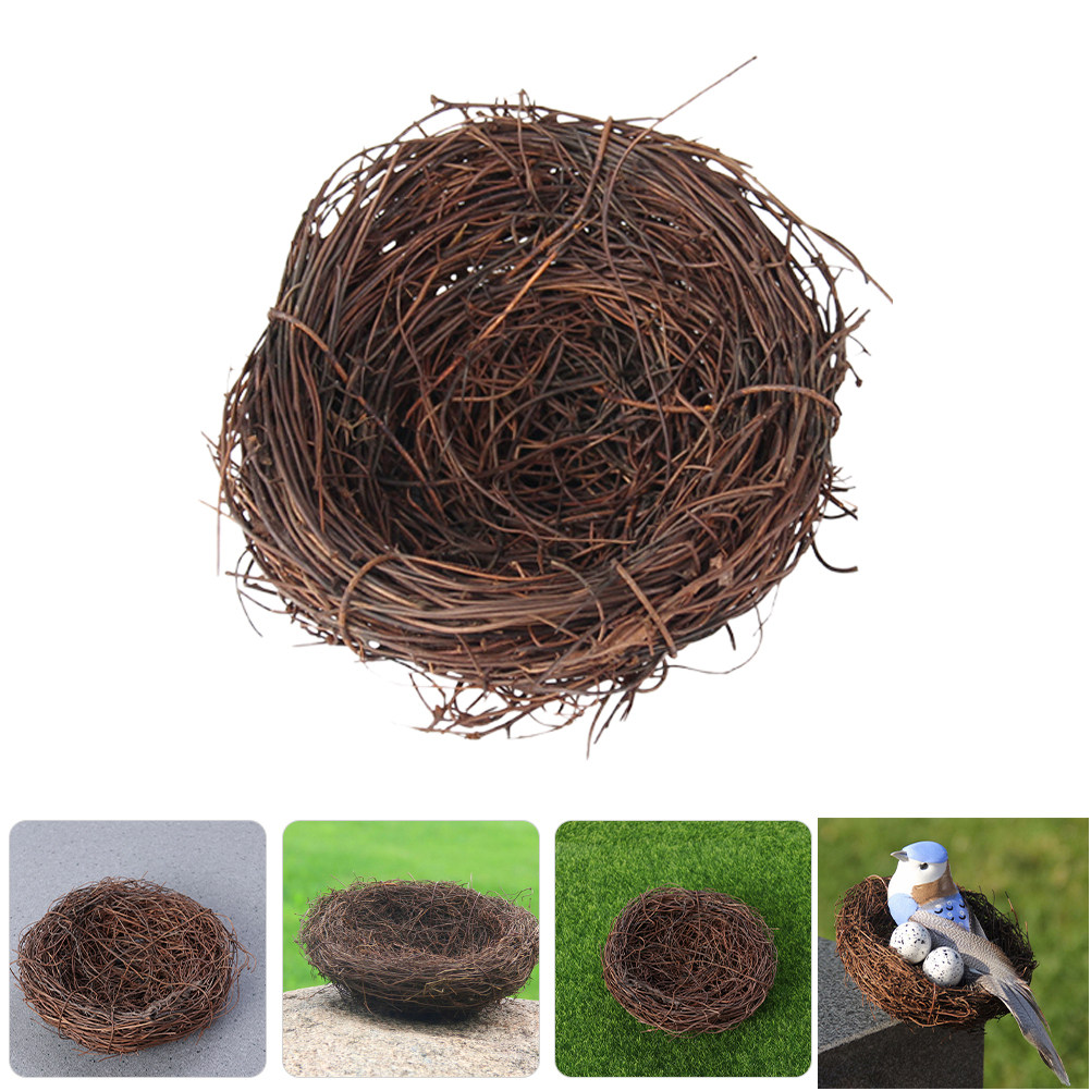 Bonsai Garden Photos - 2Pcs Handmade Woven Rattan Bird Nest