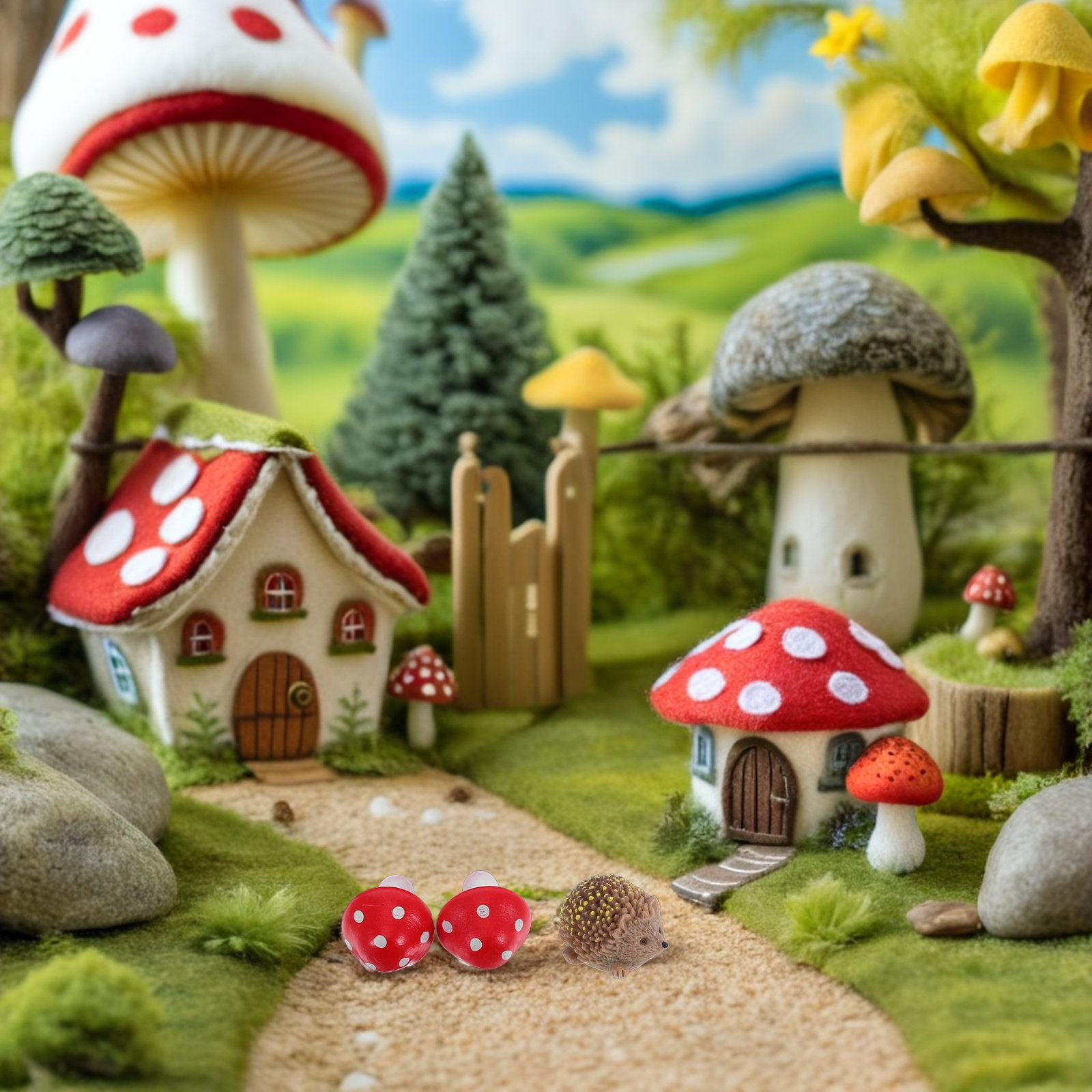 Bonsai Garden Miniature - 12Pcs Miniature Garden Ornaments Resin Mushroom