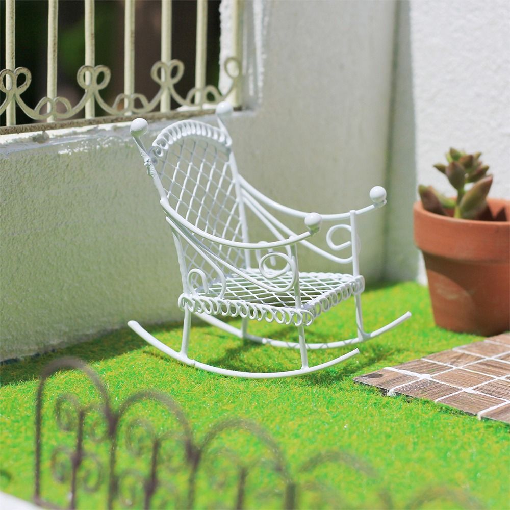 Bonsai Garden Photos - Metal Dollhouse Furniture White Rusty Photo