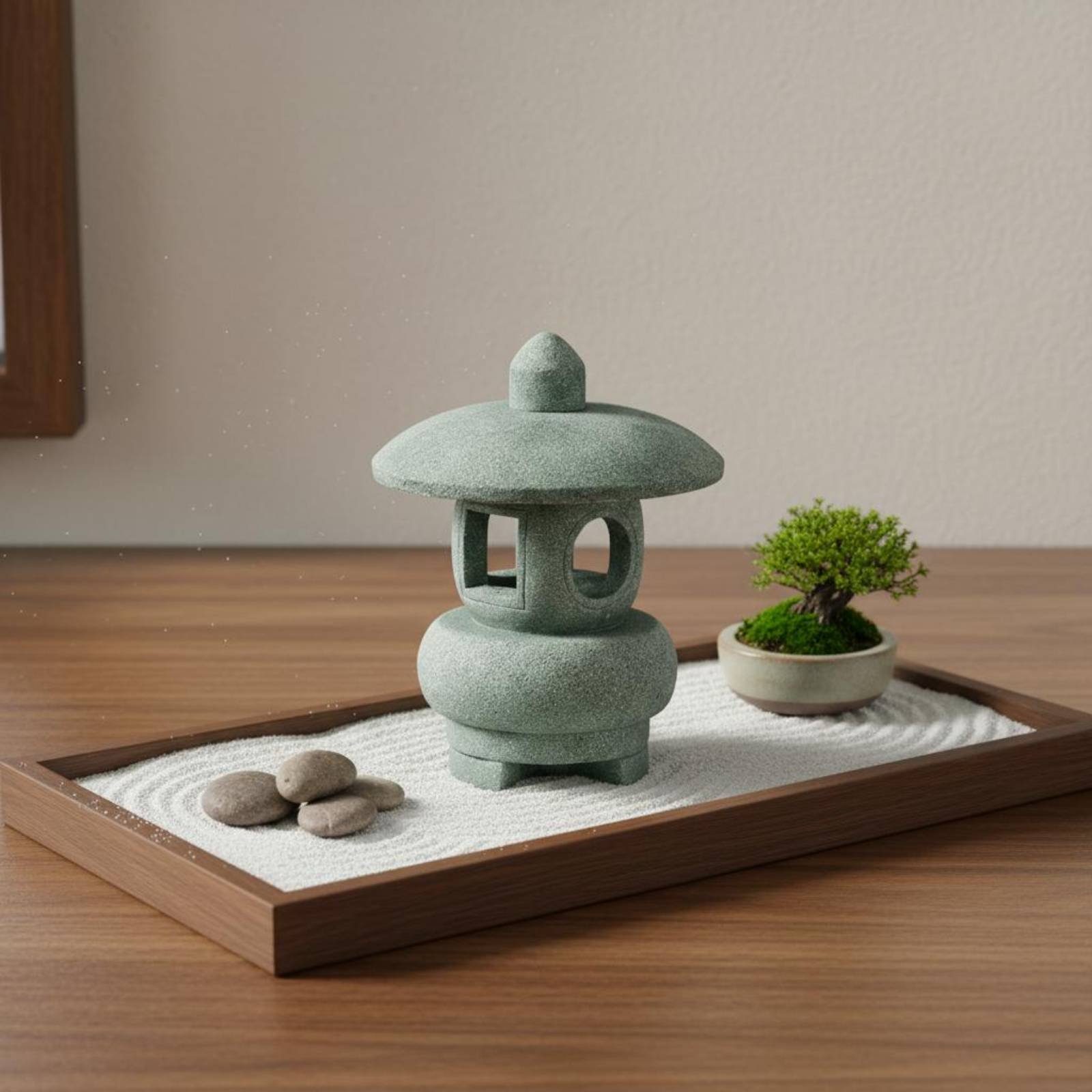 Miniature Stone Lantern Antiqu - Bonsai Garden Miniature 评论和价格