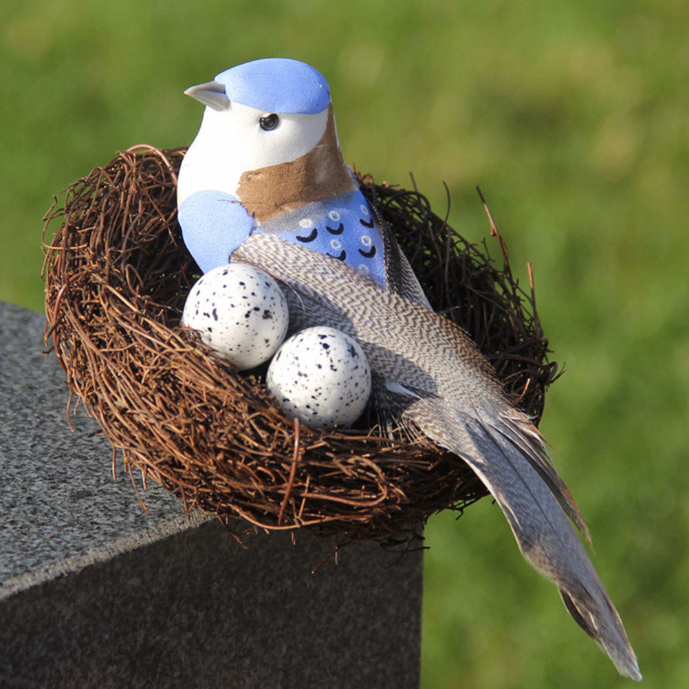 2Pcs Faux Woven Rattan Bird Ne - Bonsai Garden Photos 评论和价格