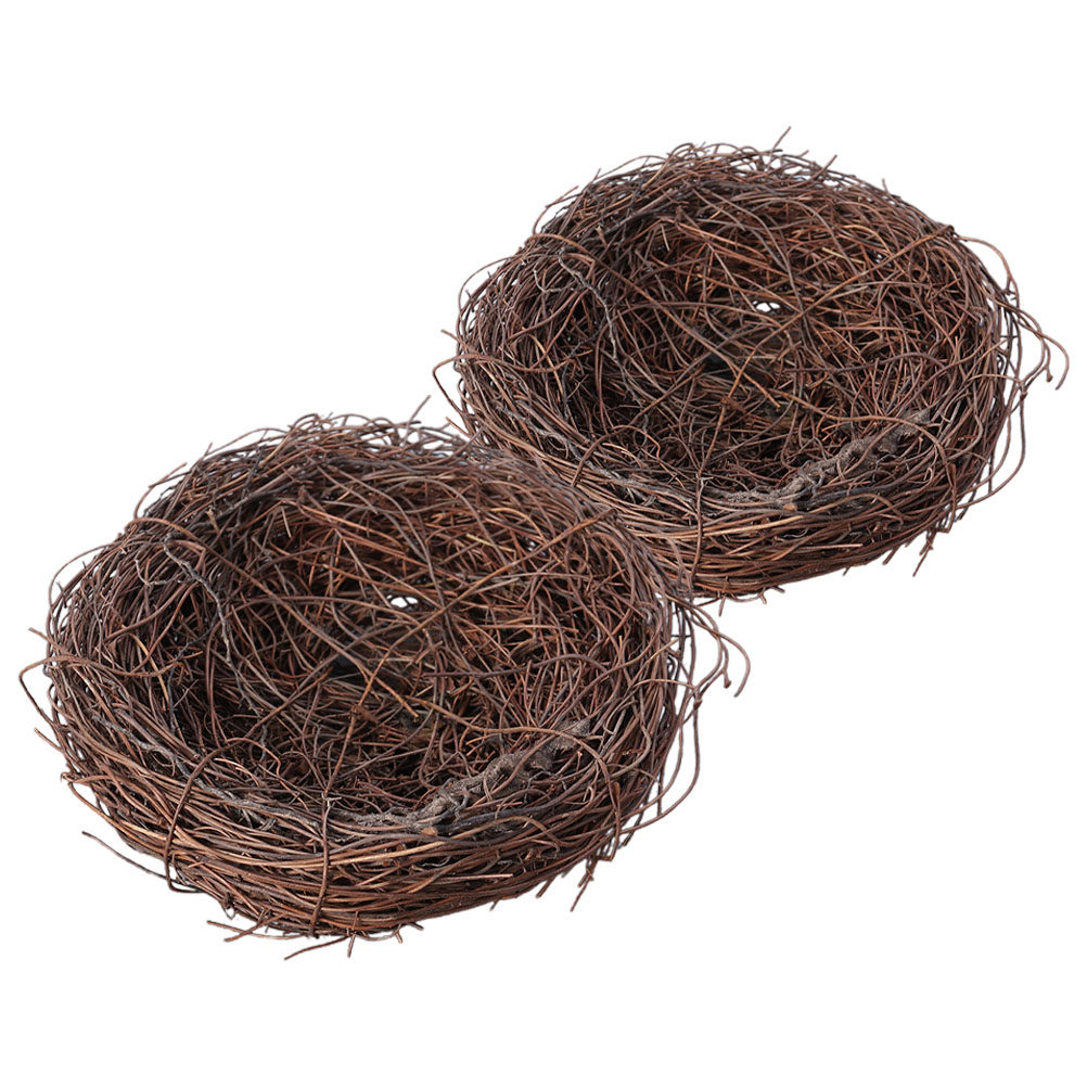 2Pcs Faux Woven Rattan Bird Ne - Bonsai Garden Photos 评论和价格