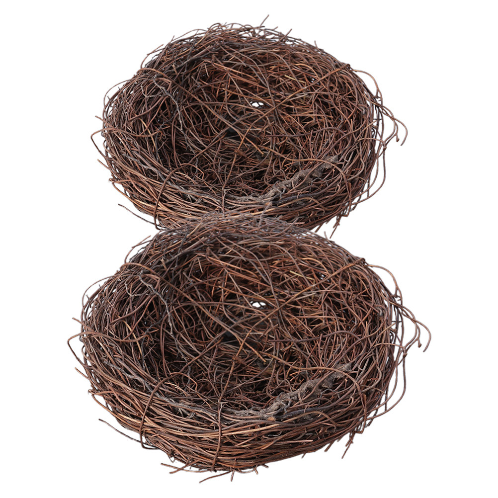 2Pcs Handmade Woven Rattan Bir - Bonsai Garden Photos 评论和价格