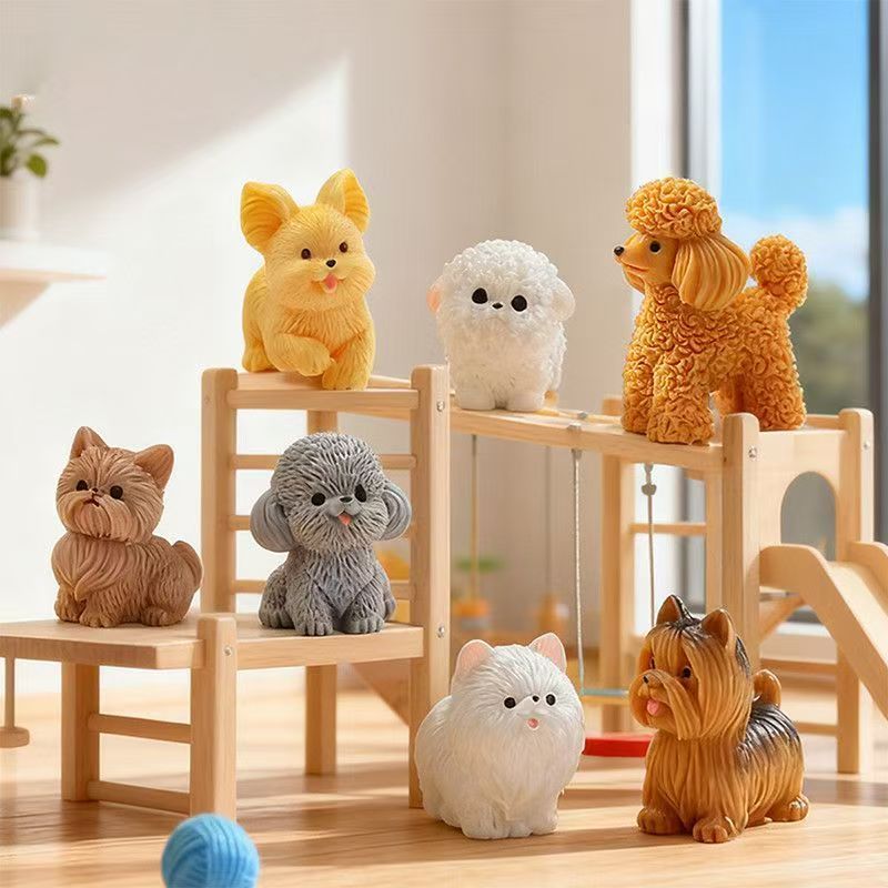 Cute Teddy Poodle Puppy Small  - Bonsai Garden Miniature 评论和价格