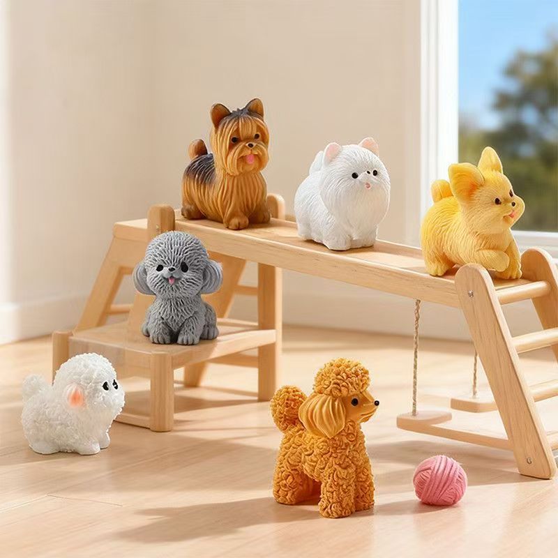 Cute Teddy Poodle Puppy Small  - Bonsai Garden Miniature 评论和价格