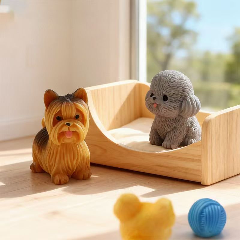 Cute Teddy Poodle Puppy Small  - Bonsai Garden Miniature 评论和价格