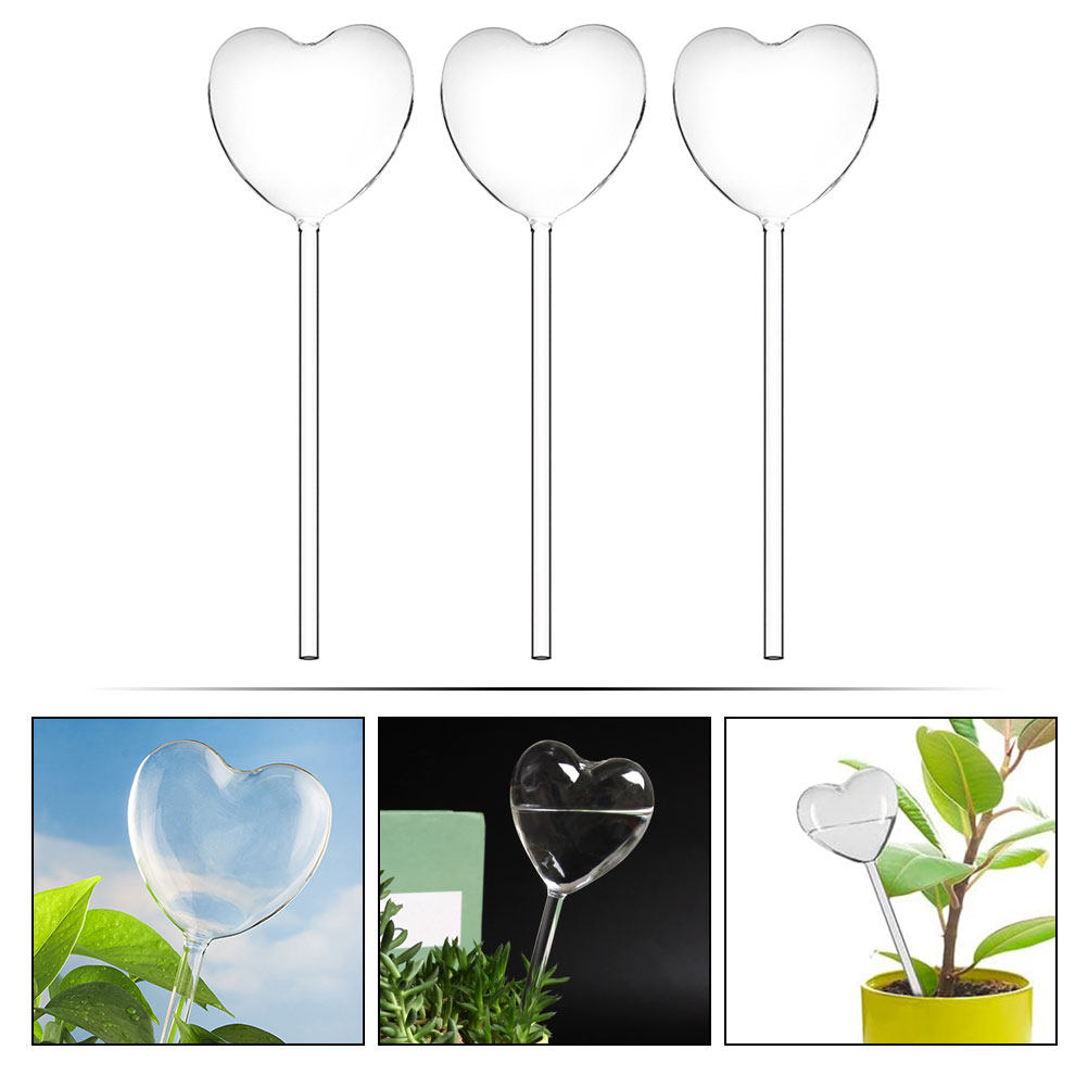 3Pcs Heart Shaped Glass Self W - Bonsai Garden Home 评论和价格