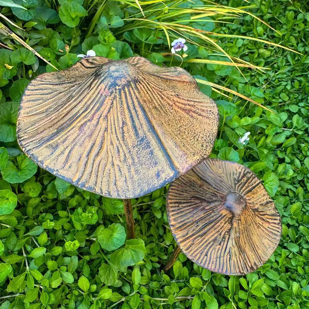 Retro Metal Rusty Mushroom Gar - Us Bonsai Garden 评论和价格