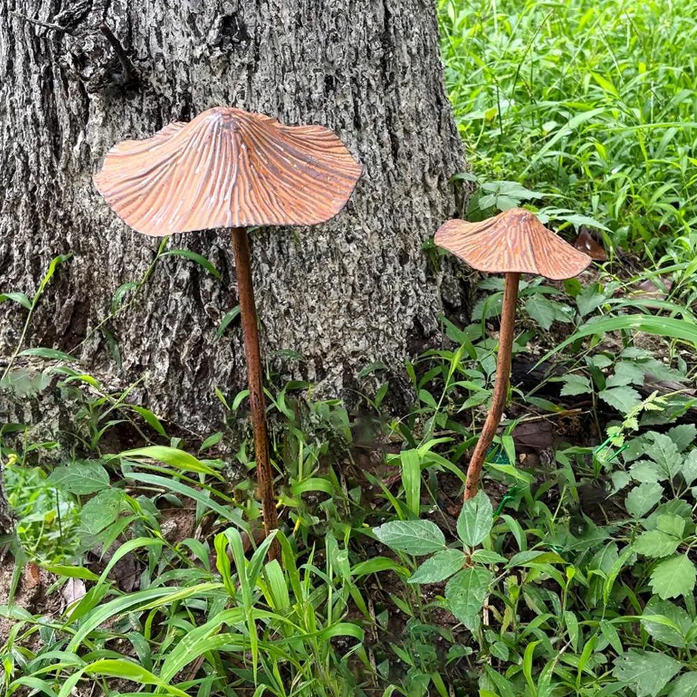 Retro Metal Rusty Mushroom Gar - Us Bonsai Garden 评论和价格