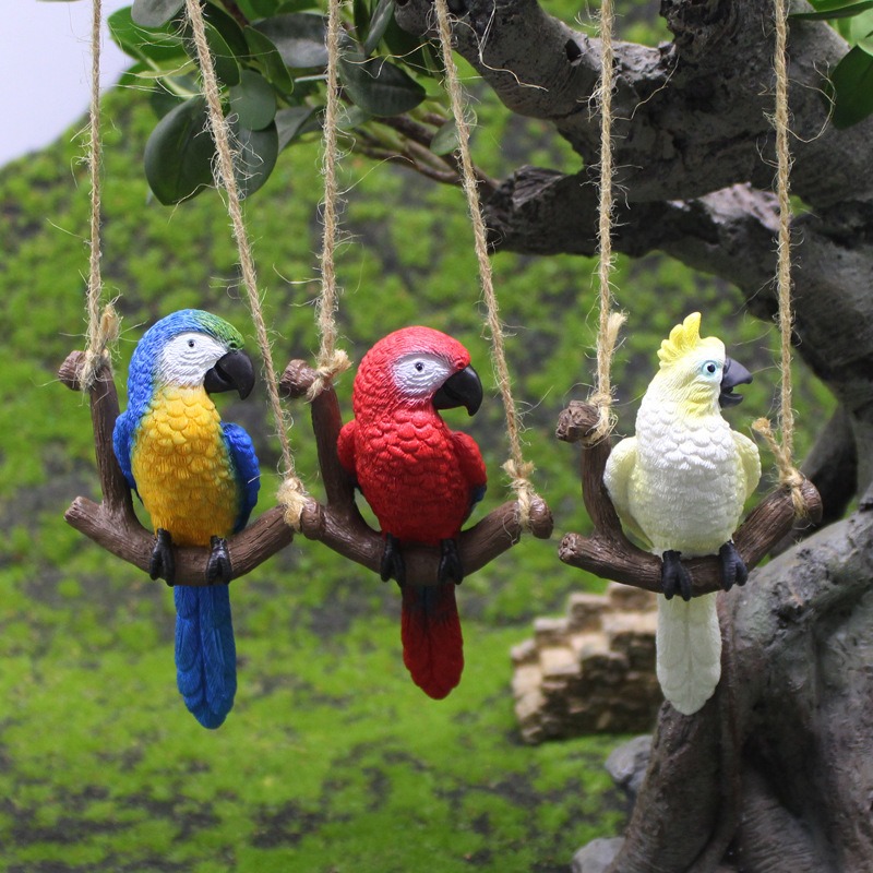 1Pcs Creative Swing Parrot Res - Bonsai Garden Miniature 评论和价格
