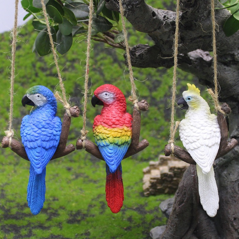 1Pcs Creative Swing Parrot Res - Bonsai Garden Miniature 评论和价格