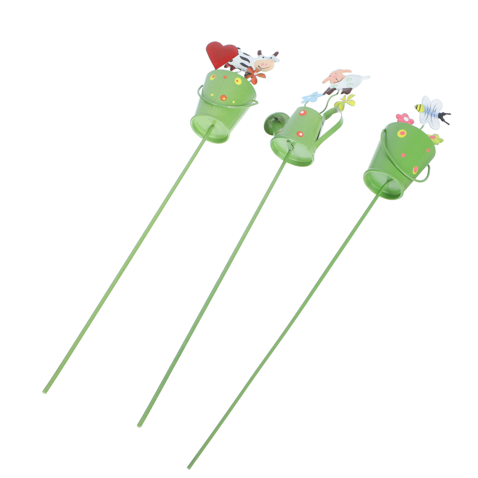 3Pcs Metal Insert Stakes Carto - Bonsai Garden Photos 评论和价格