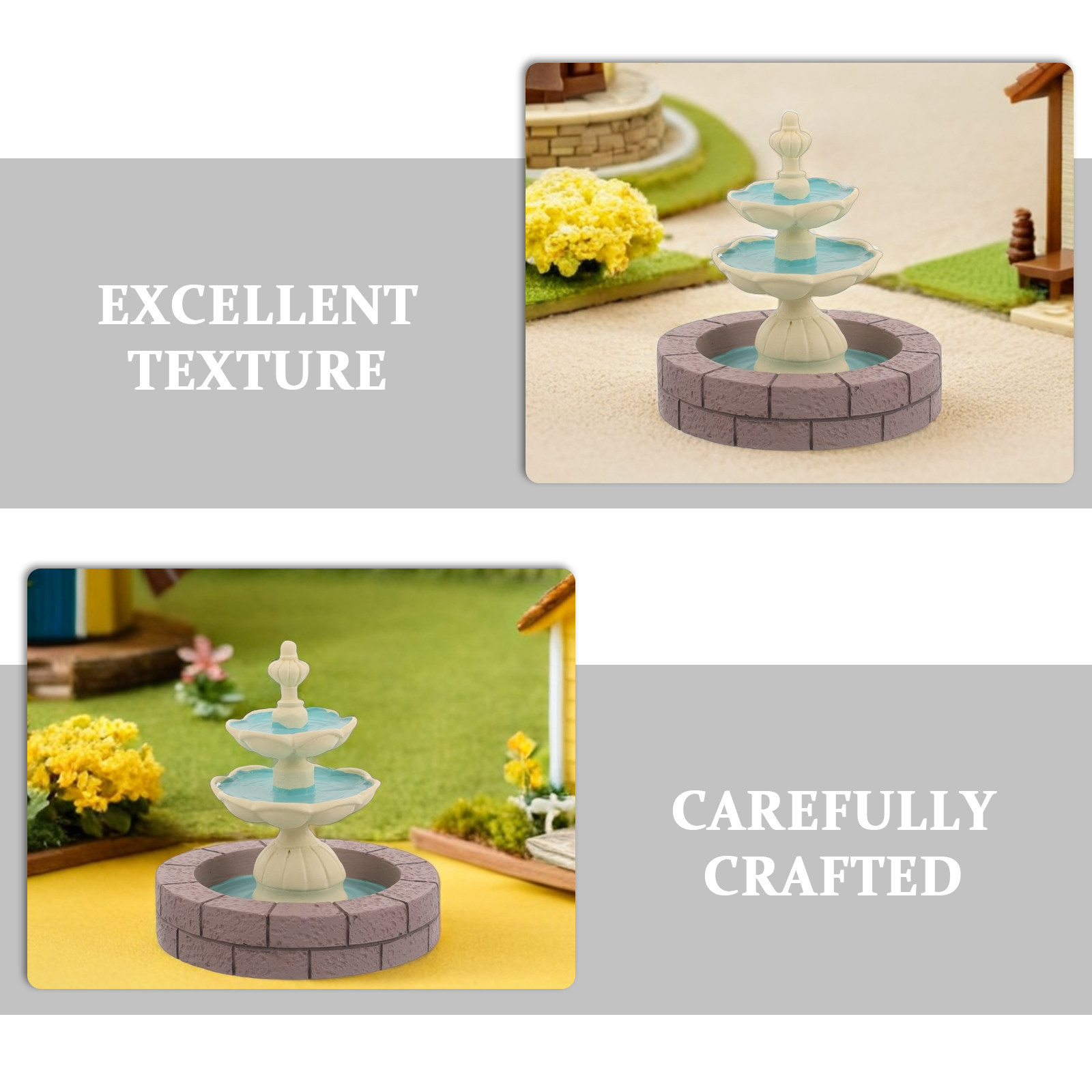 2Pcs Mini Resin Fountain Decor - Us Bonsai Garden 评论和价格