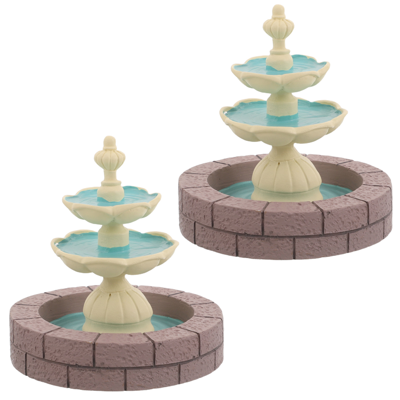 2Pcs Mini Resin Fountain Decor - Us Bonsai Garden 评论和价格