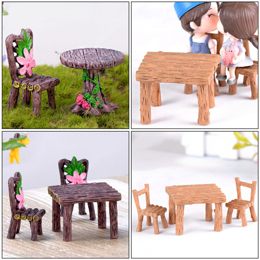 5Sets Mini Resin Miniature Cha - Bonsai Garden Home 评论和价格
